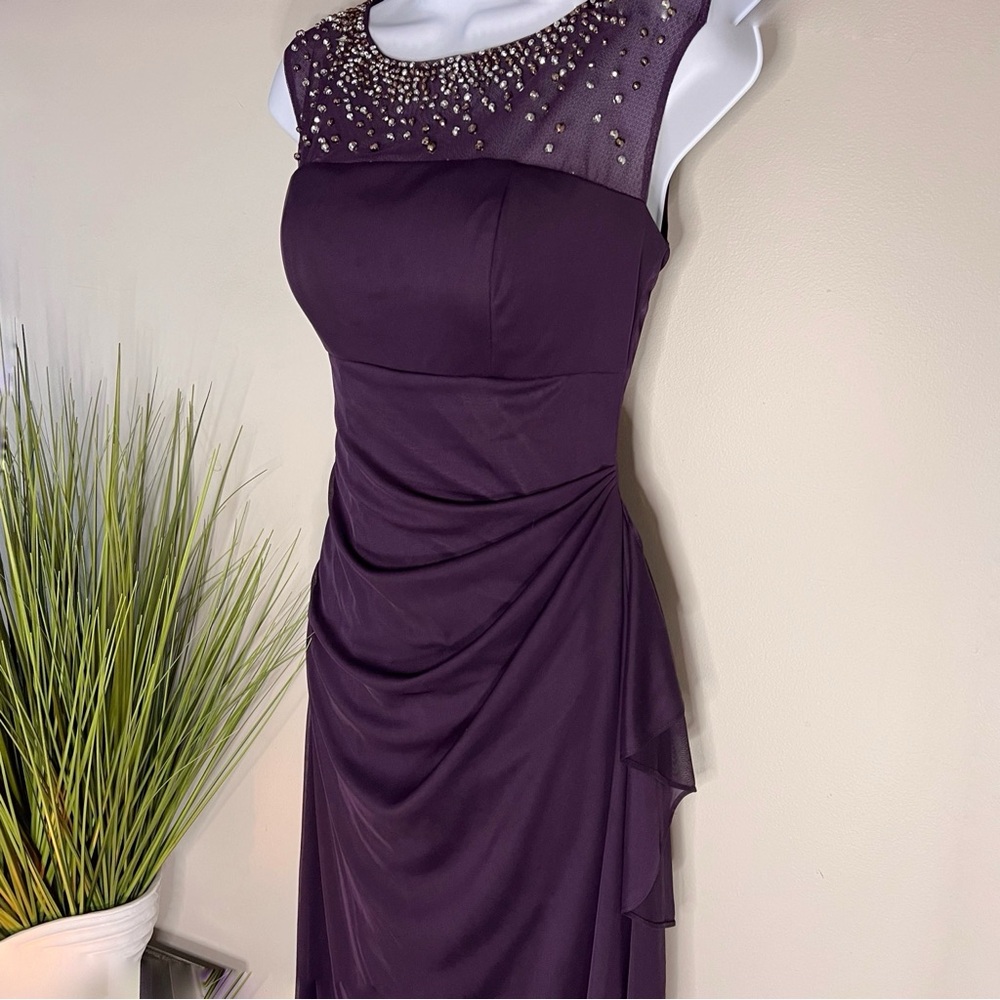Alex Evening Eggplant Purple Gown Size 4